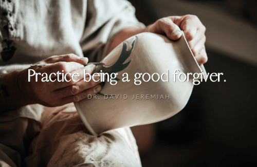 We are cracked pots. We fail and we sin against others. We disappoint. And yet we are so loved by God. So precious to Him. Let’s extend that blessing to others and forgive as well. Who needs your forgiveness today? Who comes to mind?