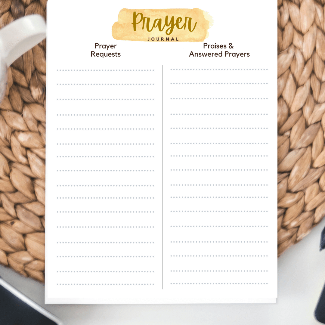 free prayer journal pages