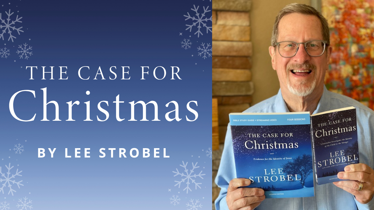picture of author Lee Strobel holding his The Case for Christmas books