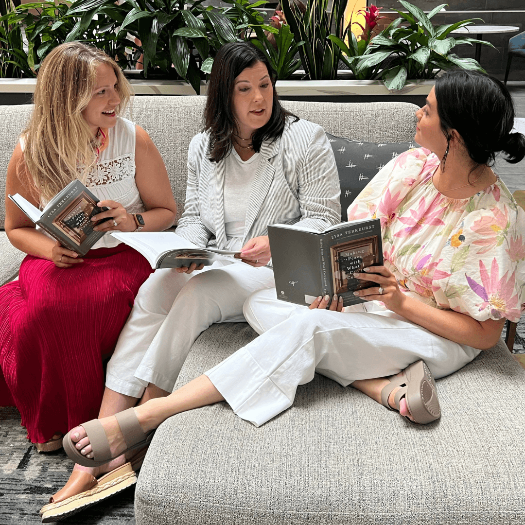 PEACEOBS Women Reading Making Peace With What I Can't Control Together (1080 x 1080 px)